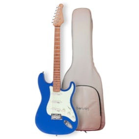 Guitarra Benson Stratocaster Hardy Series 901 Azul Escudo Mint Green Com Bag