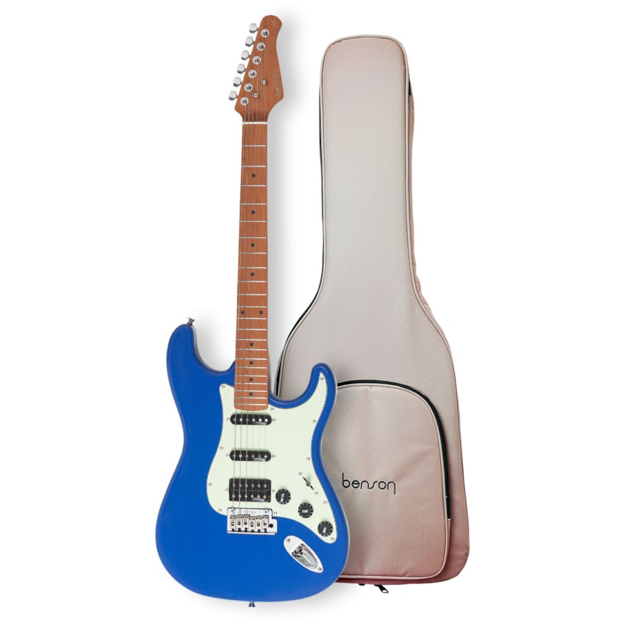 Guitarra Benson Stratocaster Hardy Series HSS 902 Azul Com Bag Guitarra Benson Stratocaster Hardy Series HSS 902 Azul Com Bag