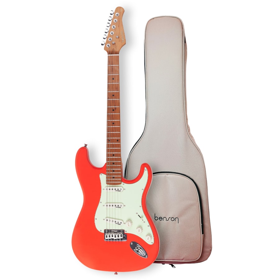 Guitarra Benson Stratocaster Hardy Series SSS 901 Fiesta Red Com Bag