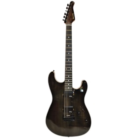 Guitarra Benson Superstrato Hardy Series Modern CHB Charcoal Black Brilhoso Com Bag