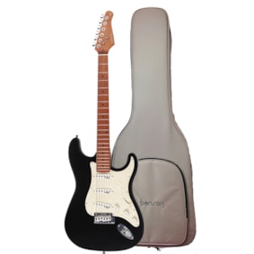 Guitarra Benson Superstrato Hardy Series S 901 Preto Brilhoso Com Bag