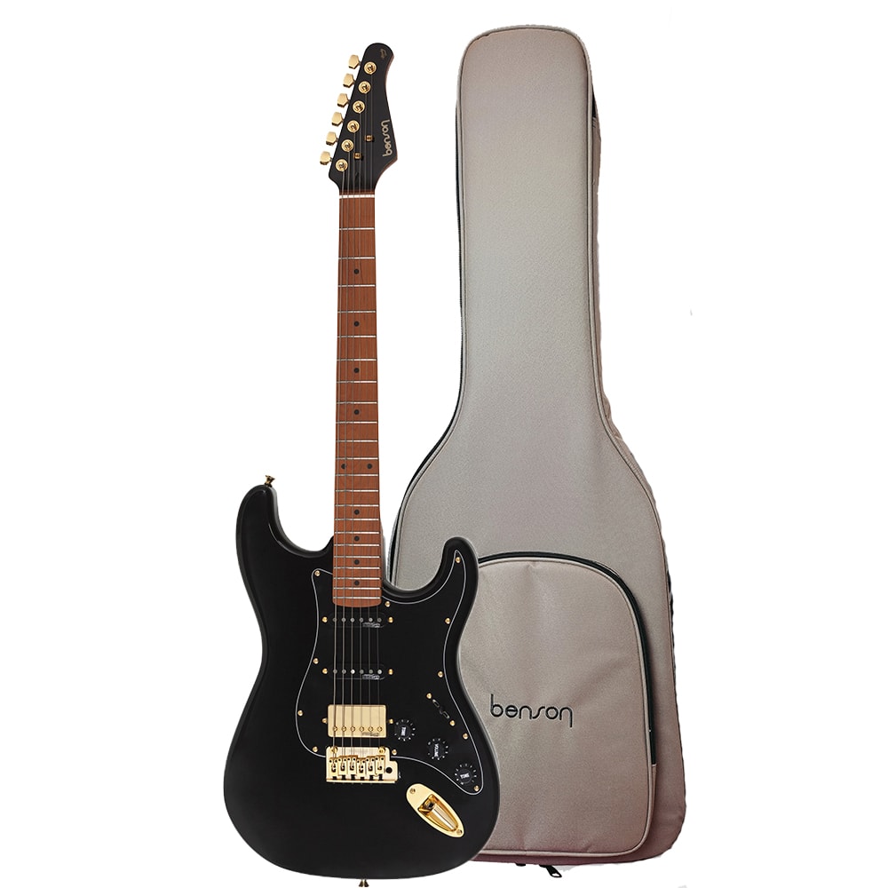 Guitarra Benson Superstrato Hardy Series S 902 Black Gold Com Bag