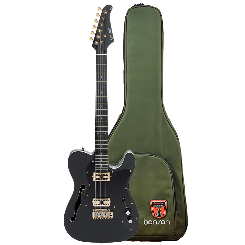 Guitarra Benson Telecaster Brave One Series Black Satin C/ Bag