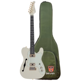 Guitarra Benson Telecaster Brave One Series Olympic White Satin C/ Bag