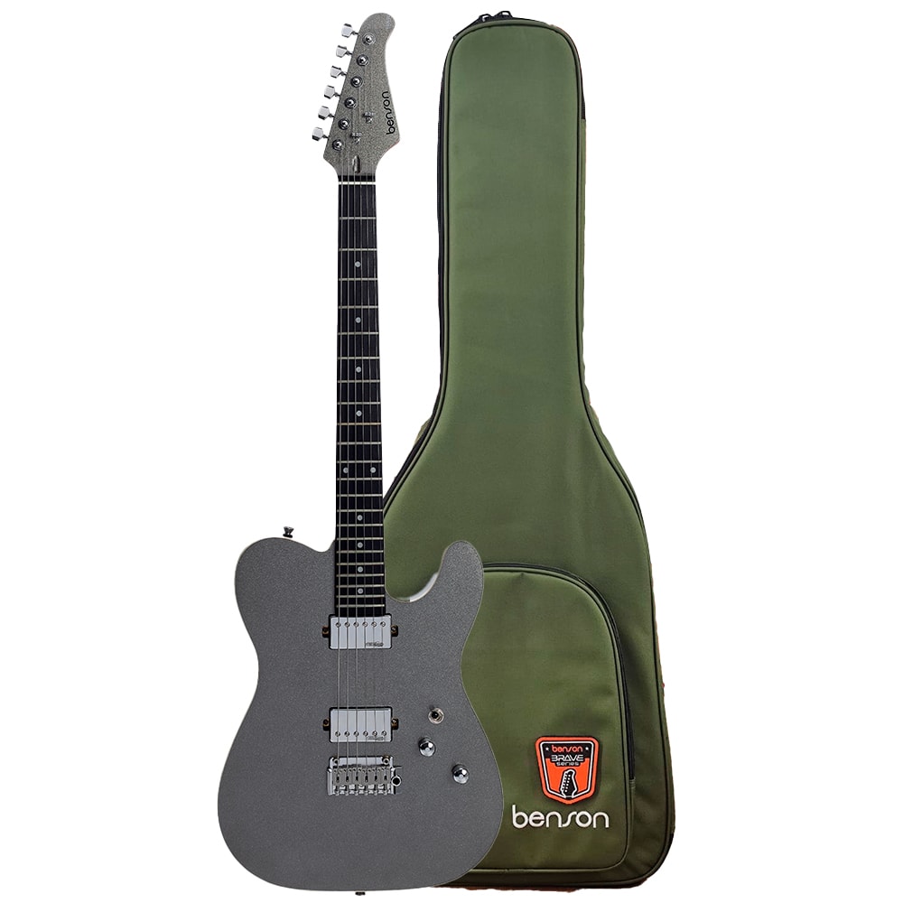 Guitarra Benson Telecaster Brave Three Silver Sparkle C/ Bag