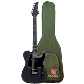 Guitarra Benson Telecaster Brave Two Black Satin  C/ Bag