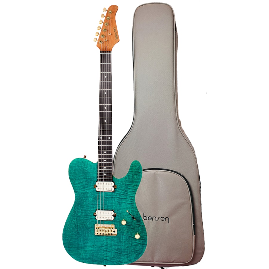 Guitarra Benson Telecaster  Hardy Series Modern EMG Emerald Mist Green C/ Bag