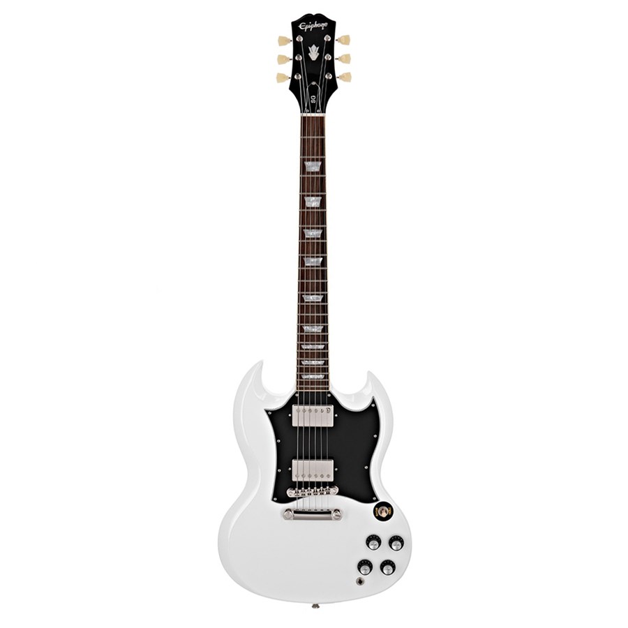 Guitarra Epiphone SG Standard Original Series Alpine White Branca C/ Escudo Preto e Escala Escura