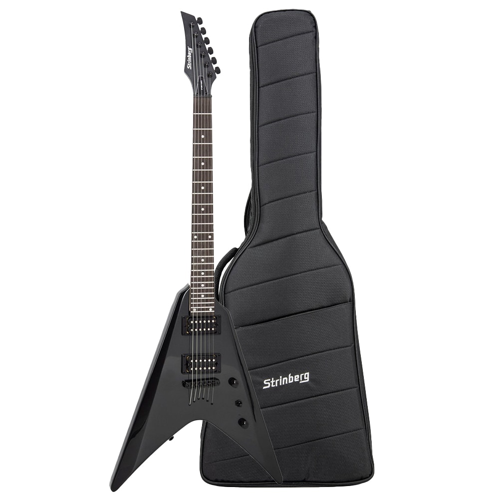 Guitarra Flyng V Strinberg FVS450 OB Passiva Preta
