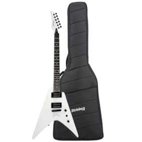 Guitarra Flyng V Strinberg FVS450 PW Pearl White Passiva Branca