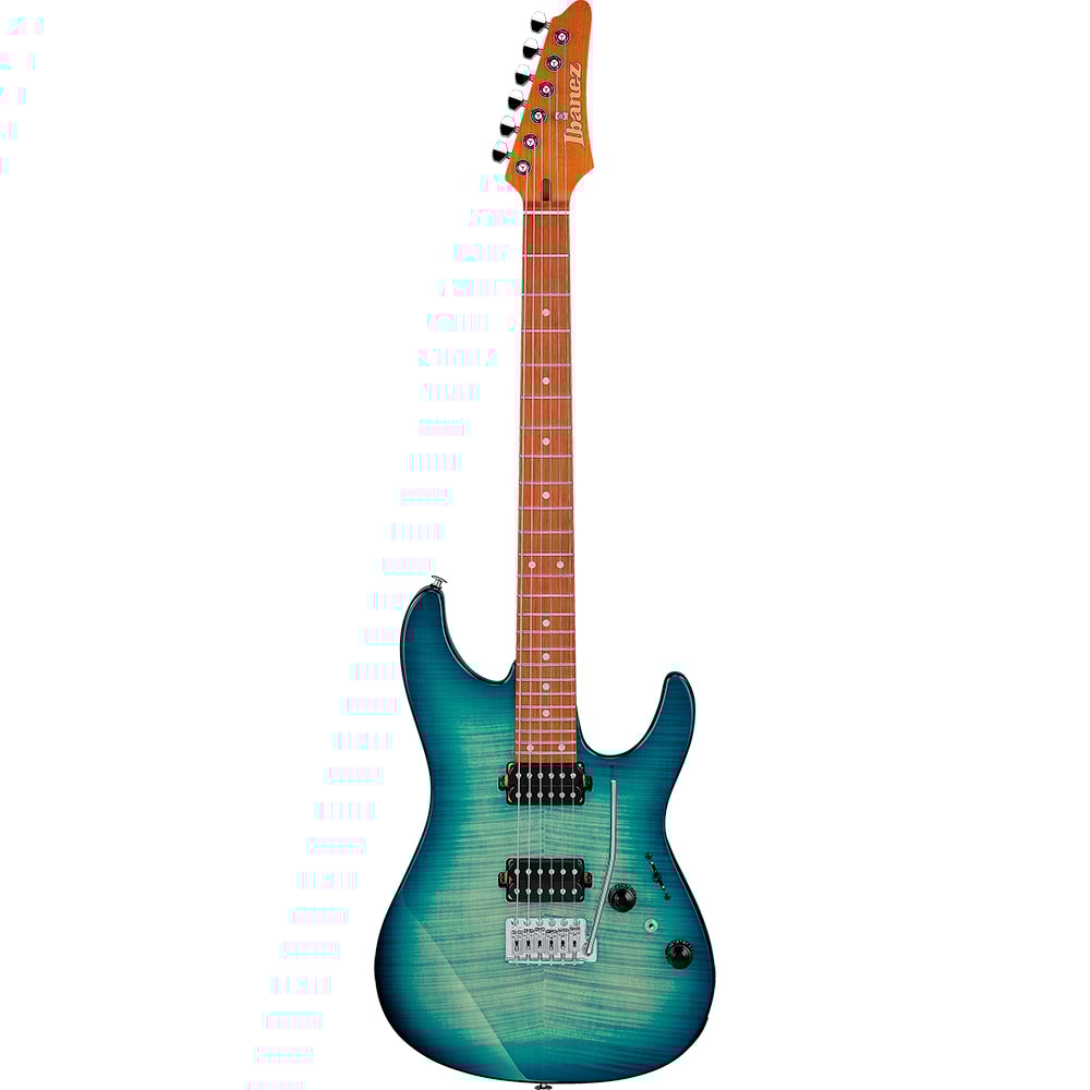 Guitarra Ibanez AZ24S1F TXB Transparent Turquoise Burst Super Strato Passiva