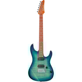 Guitarra Ibanez AZ24S1F TXB Transparent Turquoise Burst Super Strato Passiva