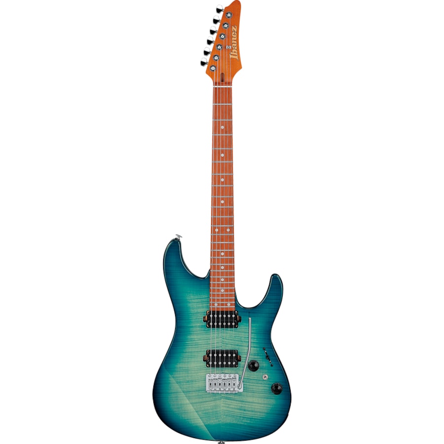 Guitarra Ibanez AZ24S1F TXB Transparent Turquoise Burst Super Strato Passiva