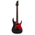 Guitarra Ibanez GRG131DX BKF RG Gio Series Superstrato Black Flat C/ Escala Escura e Escudo Vermelho