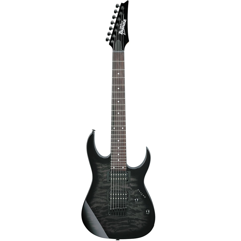 Guitarra Ibanez GRG7221QA TKS Transparent Black Sunburst Super Strato Passiva 7 Cordas