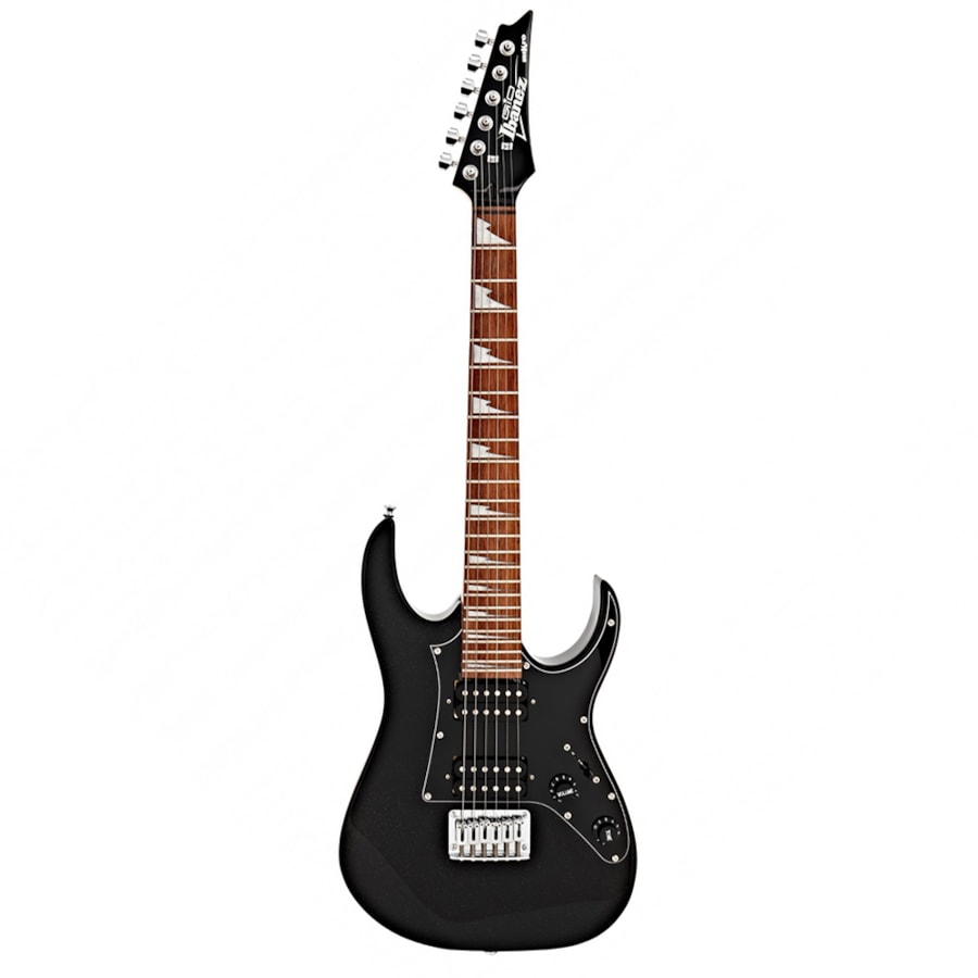 Guitarra Ibanez GRGM21 BKN miKro Series Superstrato Reduzida Black Night C/ Escala Escura Guitarra Ibanez GRGM21 BKN miKro Series Superstrato Reduzida Black Night C/ Escala Escura