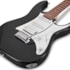 Guitarra Ibanez GRX40 BKN E/WH RG Gio Series Stratocaster HSS Black Night C/ Escala Escura e Escudo Branco