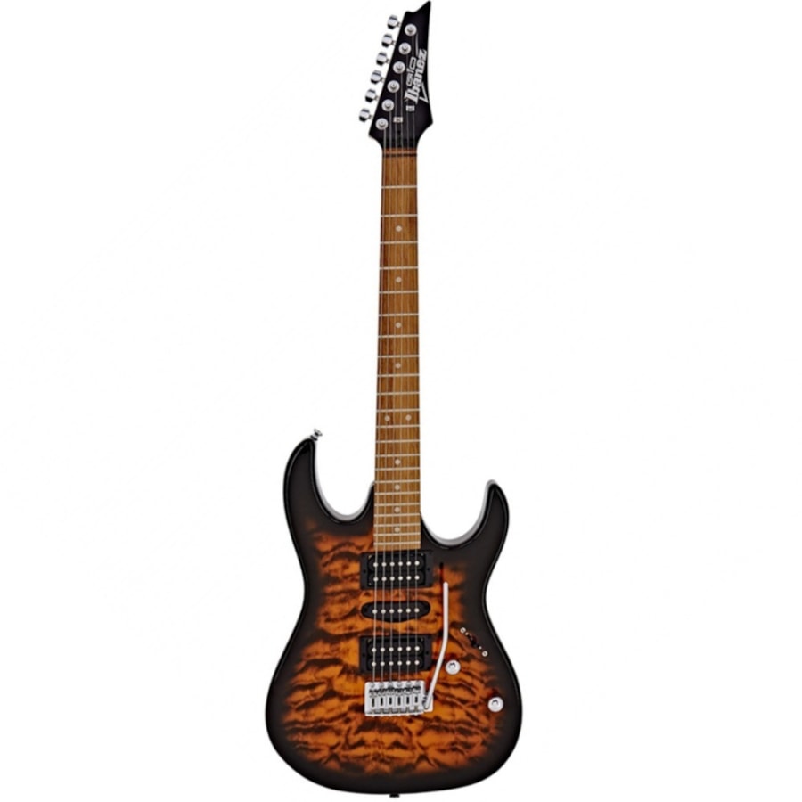 Guitarra Ibanez GRX70QA SB RG Gio Series Superstrato Sunburst C/ Escala Escura Guitarra Ibanez GRX70QA SB RG Gio Series Superstrato Sunburst C/ Escala Escura