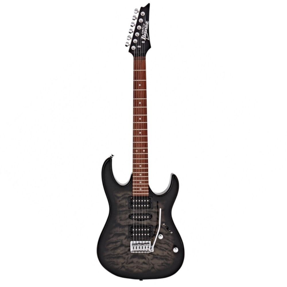 Guitarra Ibanez GRX70QA TKS RG Gio Series Superstrato Transparent Black Sunburst C/ Escala Escura