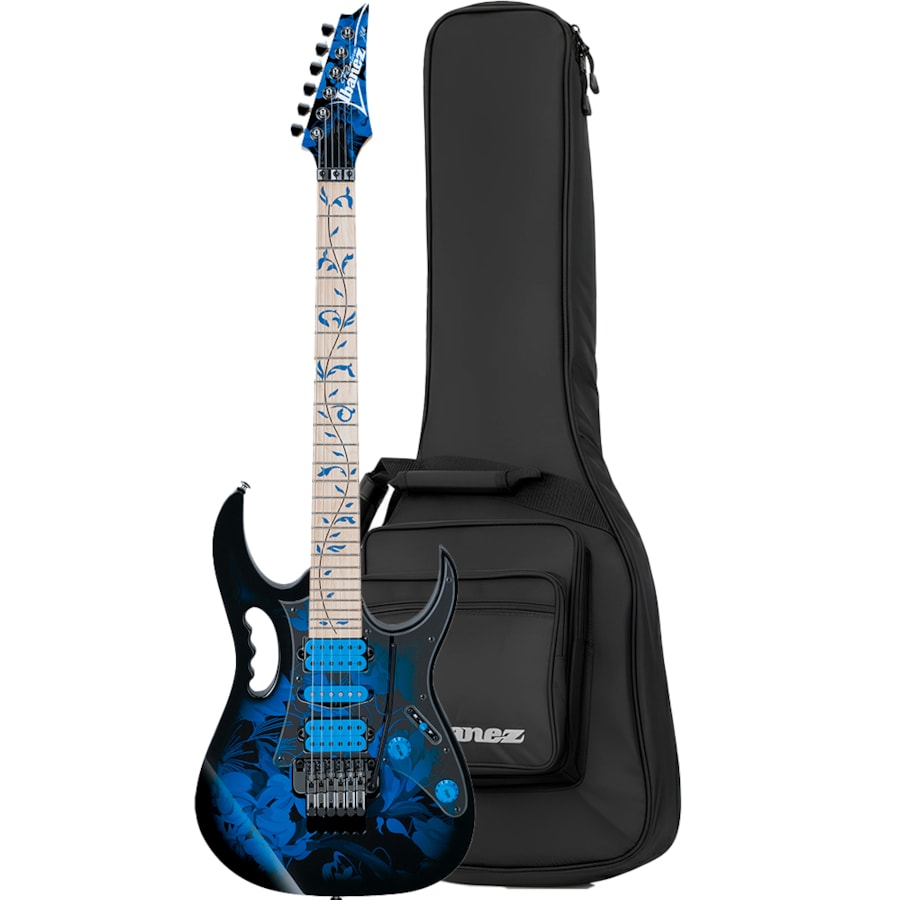 Guitarra Ibanez Signature Steve Vai JEM77P BFP Blue Floral Pattern Passiva C/ Bag