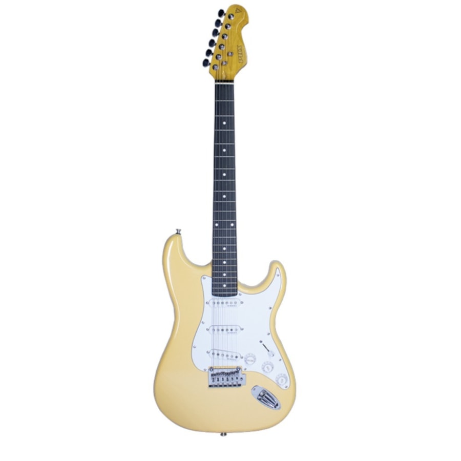 Guitarra PHX ST-1 CH E/WH Sunset Series Stratocaster Creme C/ Escala Escura e Escudo Branco