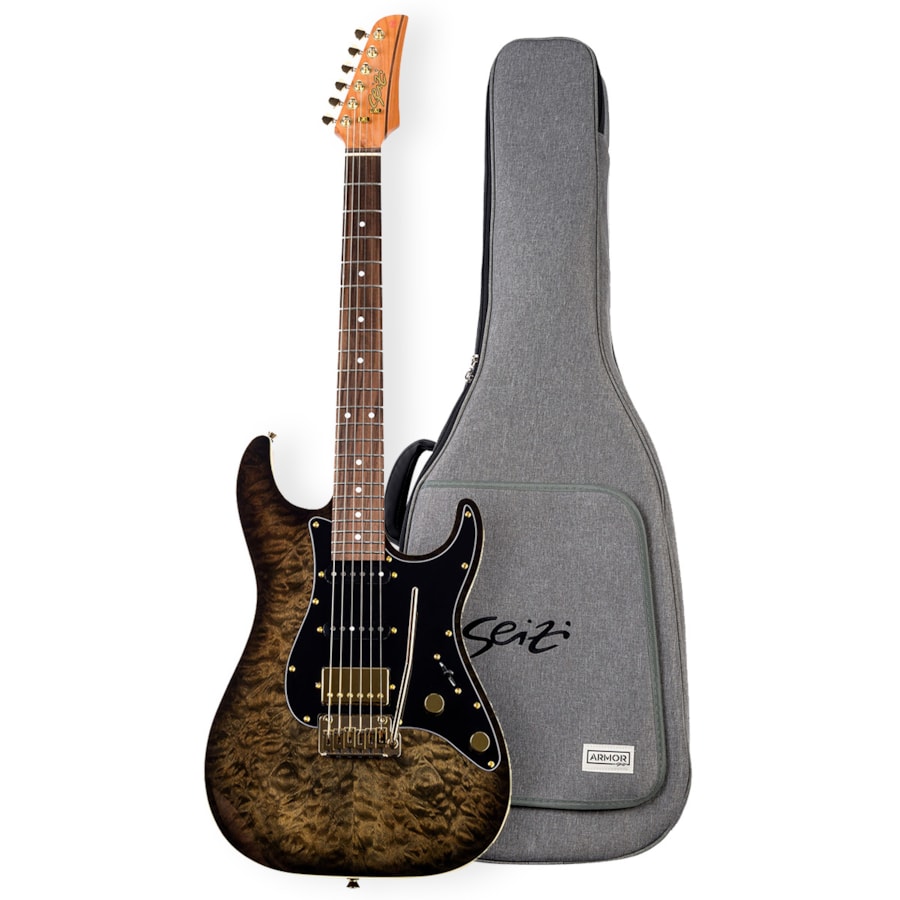 Guitarra Seizi Katana Musashi Plus Black Gold Guitarra Seizi Katana Musashi Plus Black Gold