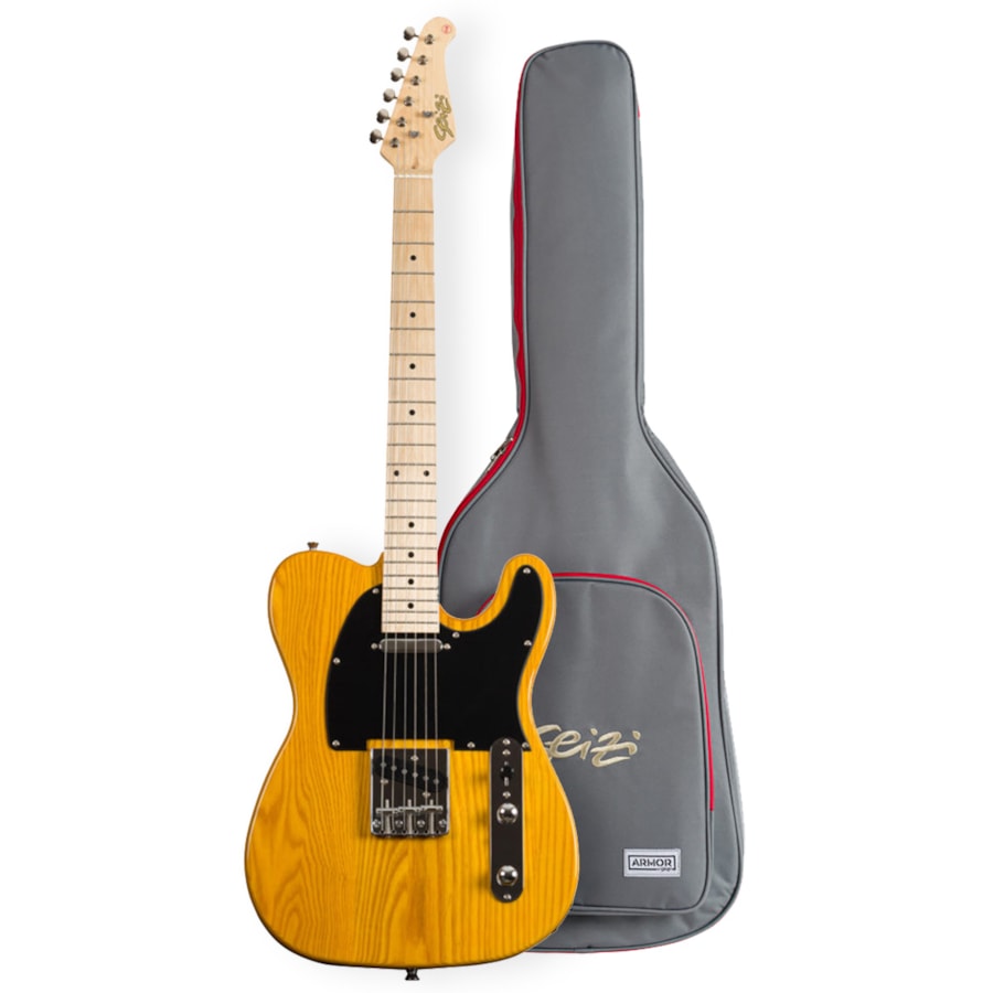 Guitarra Seizi Saitama Butterscotch E/BK Linha Vintage Telecaster com Bag