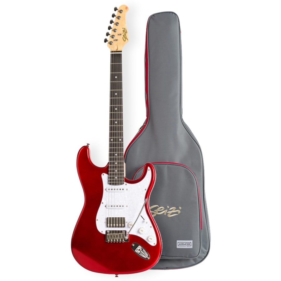 Guitarra Seizi Vintage Budokan Candy Apple E/PW C/ Bag