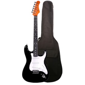 Guitarra Smiger LG1ST BK Preta Stratocaster C/ Bag Cabo e Afinador Guitarra Smiger LG1ST BK Preta Stratocaster C/ Bag Cabo e Afinador