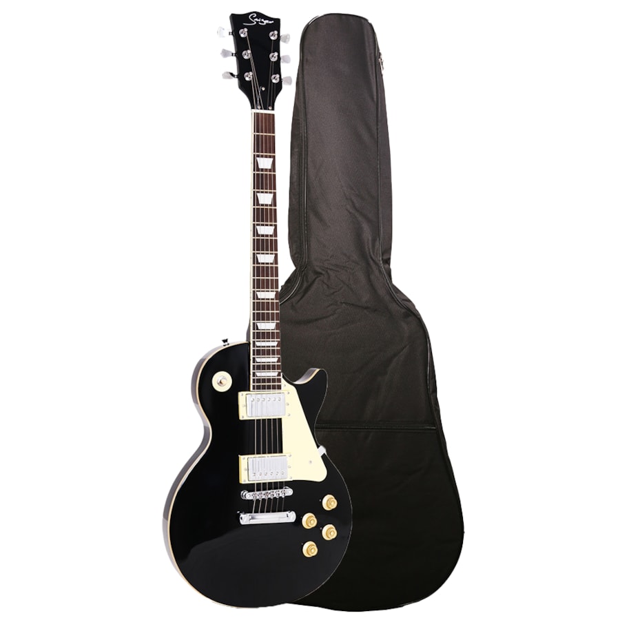 Guitarra Smiger LG9 BK Preta Les Paul C/ Bag Cabo e Afinador Guitarra Smiger LG9 BK Preta Les Paul C/ Bag Cabo e Afinador