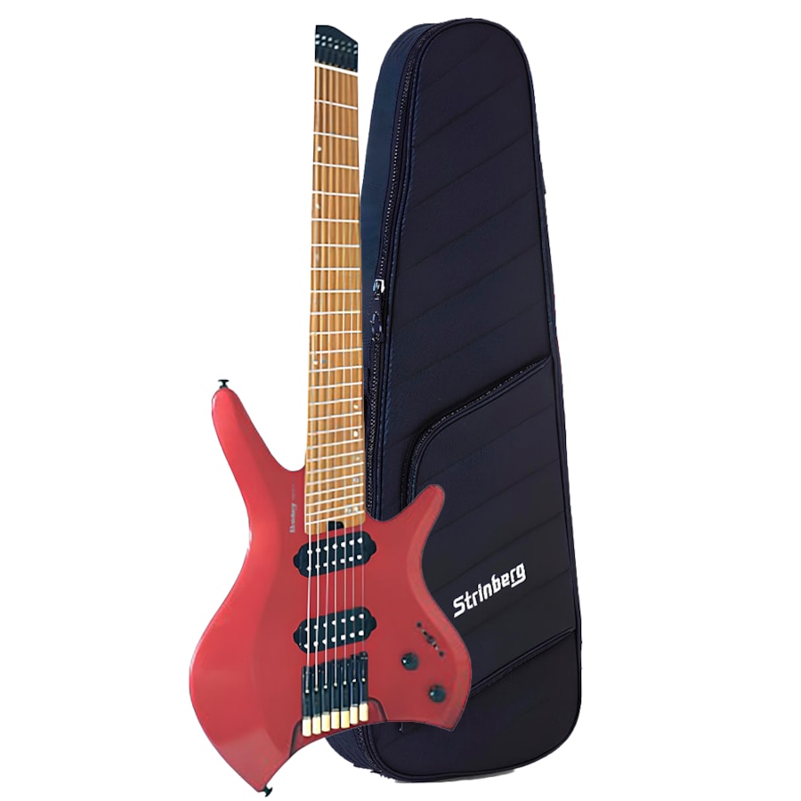 Guitarra Strinberg Headless Next 7 Cordas SHN7 Multiscale Red C/ Bag