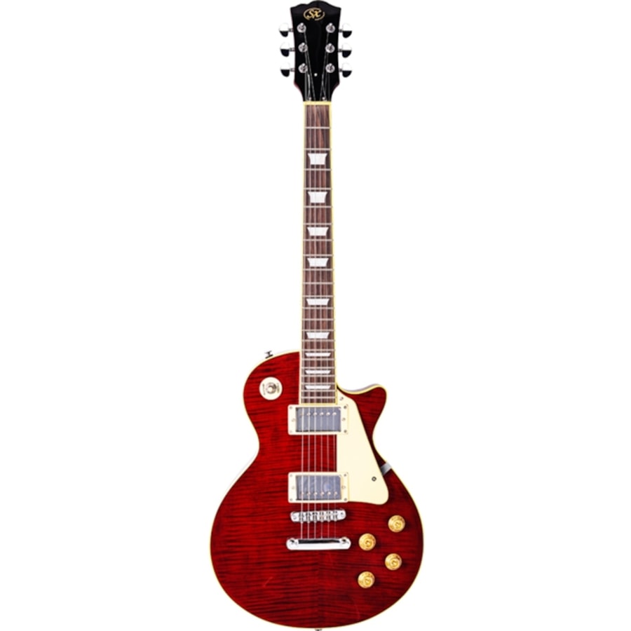 Guitarra SX Les Paul EF3D-TWR Translucent Wine Red