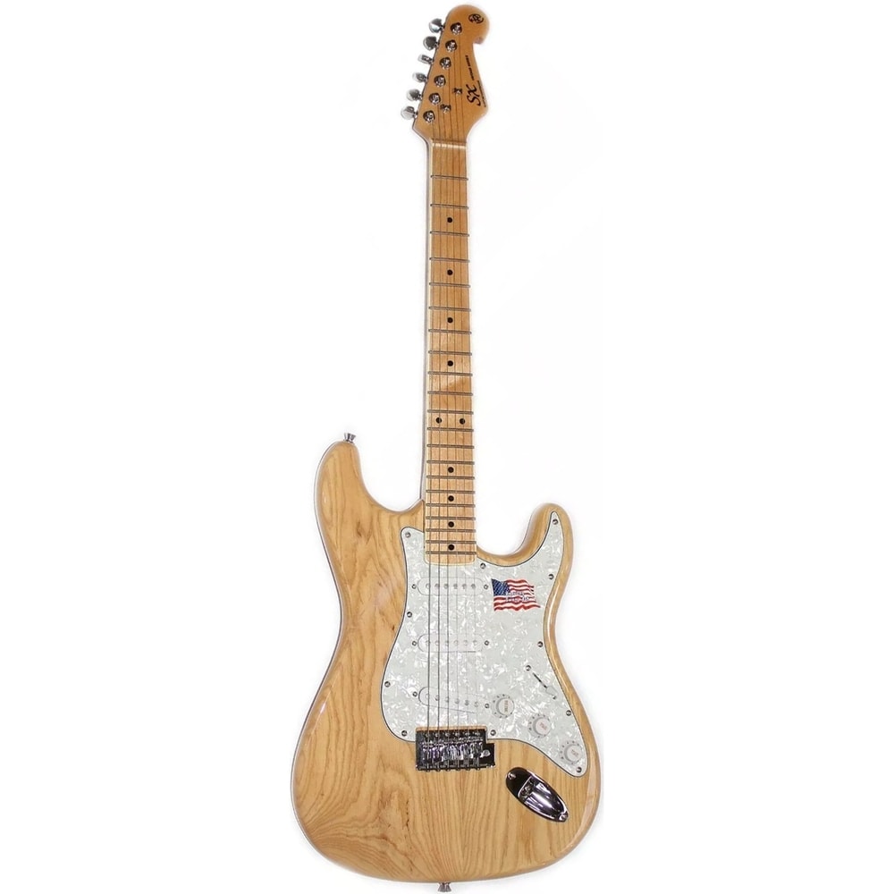 Guitarra SX SST/ASH NA Ash Series Stratocaster Natural - Akustica