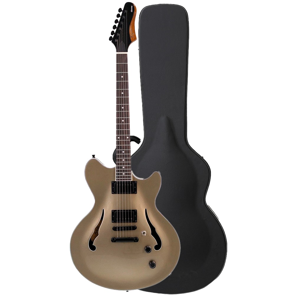 Guitarra Tagima Ekosonic MDSV Metalic Deep Silver Semi Acústica Passiva C/ Case