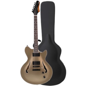 Guitarra Tagima Ekosonic MDSV Metalic Deep Silver Semi Acústica Passiva C/ Case