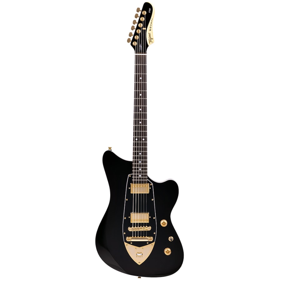 Guitarra Tagima Rocker Cosmos BKG E/PW Brazil Series Limited Edition Black Gold C/ Escala Escura e Escudo Branco Perolado Guitarra Tagima Rocker Cosmos BKG E/PW Brazil Series Limited Edition Black Gold C/ Escala Escura e Escudo Branco Perolado