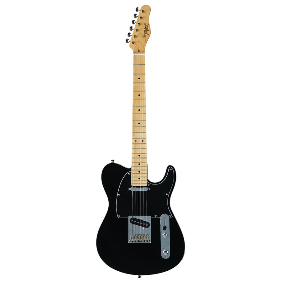 Guitarra Tagima T-550 BK C/BK Classic Series Telecaster Preta c/ Escala Clara e Escudo Preto