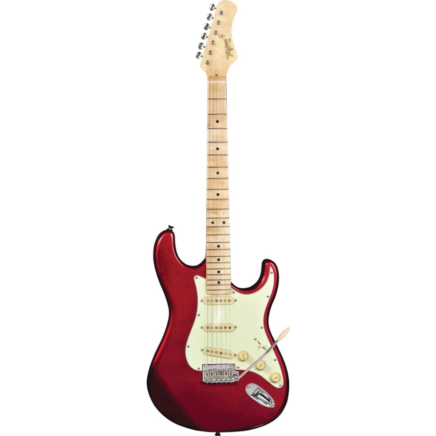 Guitarra Tagima T-635 MR C/MG Classic Series Stratocaster Metallic Red C/ Escudo Mint Green e Escala Clara Guitarra Tagima T-635 MR C/MG Classic Series Stratocaster Metallic Red C/ Escudo Mint Green e Escala Clara