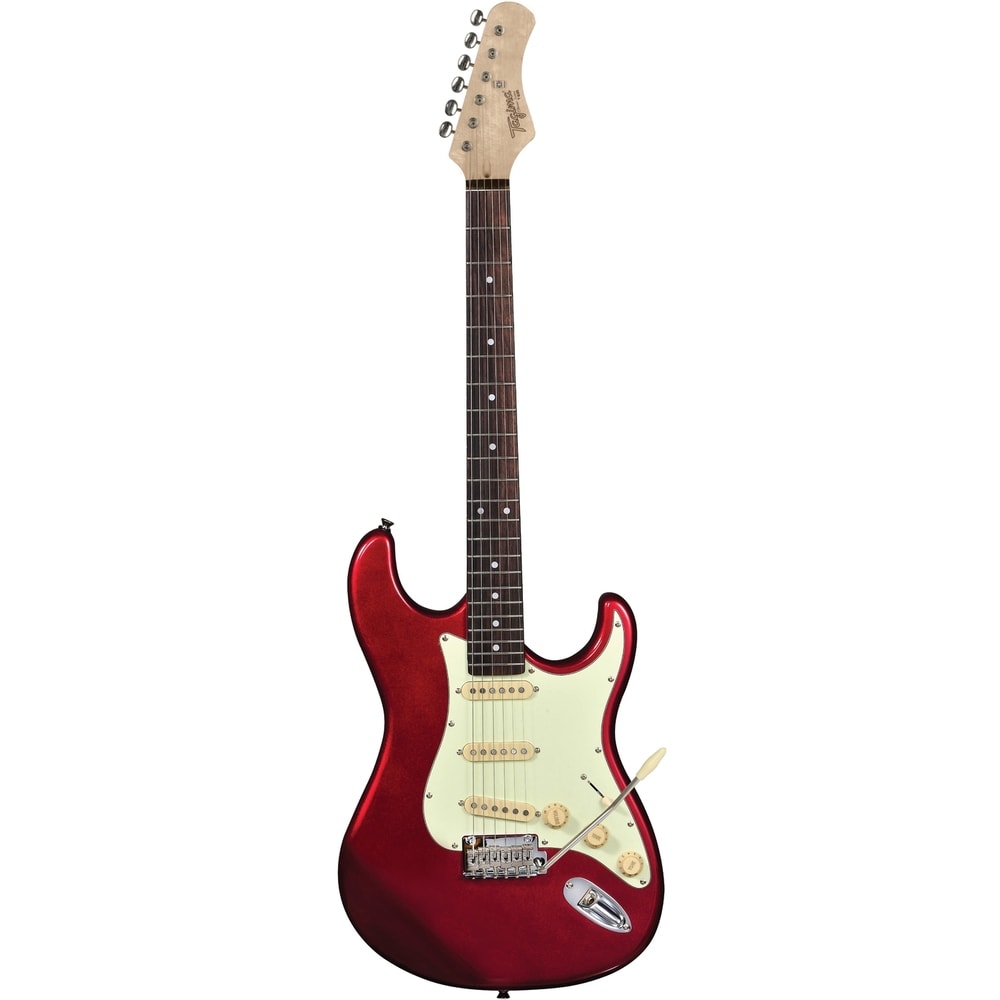 Guitarra Tagima T-635 MR E/MG Classic Series Stratocaster Metallic Red C/ Escudo Mint Green e Escala Escura