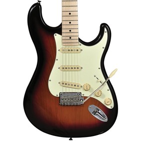 Guitarra Tagima T-635 SB C/MG Classic Series Stratocaster Sunburst C/ Escudo Mint Green e Escala Clara