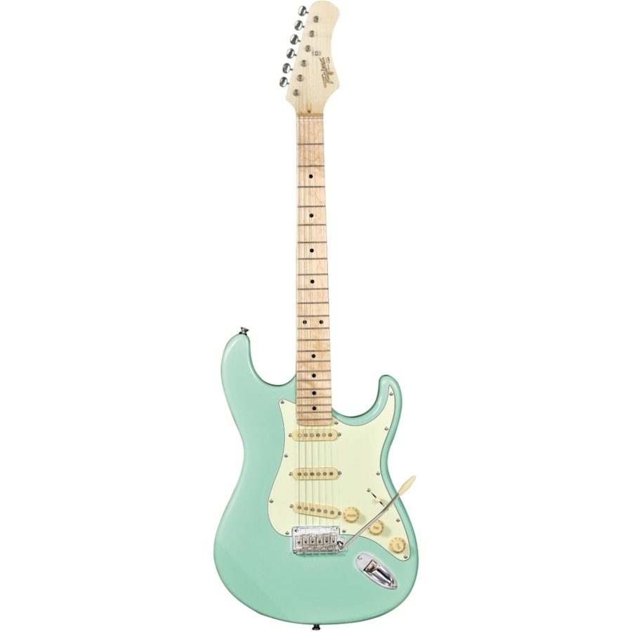 Guitarra Tagima T-635 SG C/MG Classic Series Stratocaster Surf Green C/ Escudo Mint Green e Escala Clara
