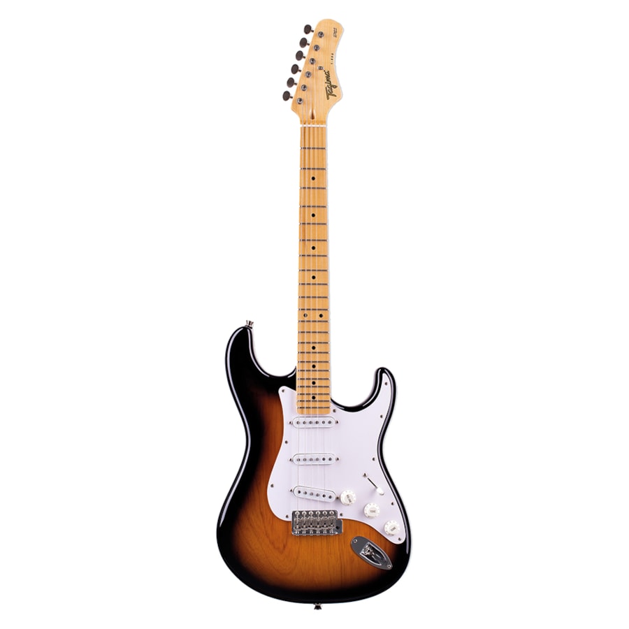 Guitarra Tagima T-800 VSB Brazil Stratocaster Vintage Sunburst C/ Escudo Branco e Escala Clara