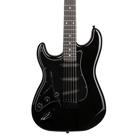 Guitarra Tagima TG-500 BK E/BK LH TW Series Stratocaster Preta C/ Escudo Preto e Escala Escura Canhota