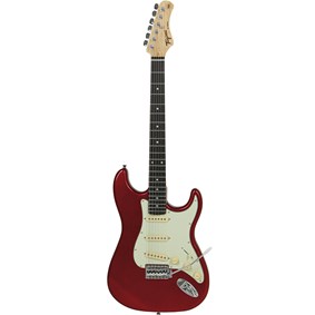 Guitarra Tagima TG-500 CA E/MG TW Series Stratocaster Vermelha C/ Escudo Mint Green e Escala Escura