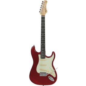Guitarra Tagima TG-500 CA E/MG TW Series Stratocaster Vermelha C/ Escudo Mint Green e Escala Escura Guitarra Tagima TG-500 CA E/MG TW Series Stratocaster Vermelha C/ Escudo Mint Green e Escala Escura
