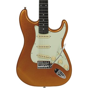 Guitarra Tagima TG-500 MGY E/MG TW Series Stratocaster Metallic Gold Yellow C/ Escudo Mint Green e Escala Escura