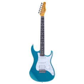 Guitarra Tagima TG-520 MBL E/PW TW Series Stratocaster HSS Metallic Blue C/ Escudo Branco Perolado e Escala Escura
