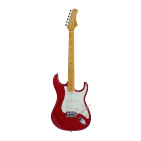 Guitarra Tagima TG-530 MR C/MG TW Series Stratocaster Vermelha C/ Escudo Mint Green e Escala Clara