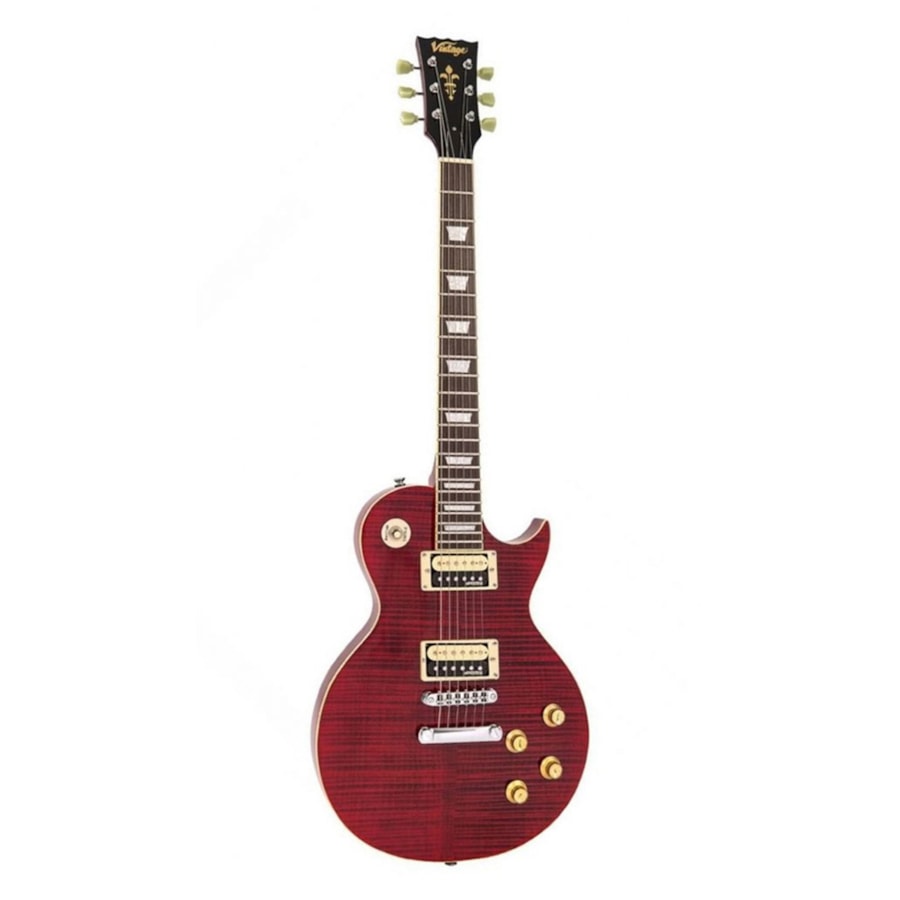 Guitarra Vintage Les Paul Reissued Series V100 TWR - Trans Wine Red Guitarra Vintage Les Paul Reissued Series V100 TWR - Trans Wine Red