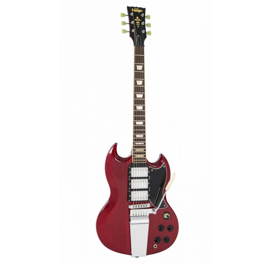 Guitarra Vintage SG Reissued Series VS63V Cherry Red   Guitarra Vintage SG Reissued Series VS63V Cherry Red